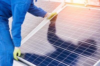 PV-Panels werden justiert